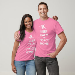 Funny Ultimate Frisbee- Keep Calm and Force Home T-shirt