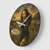 Funny Ultimate Frisbee Mona Lisa Flying Disc Art Grote Klok (Hoek)