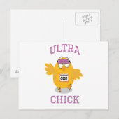 Funny Ultra Chick Runner Briefkaart (Voorkant / Achterkant)