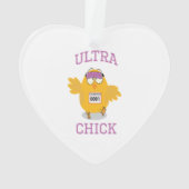 Funny Ultra Chick Runner Ornament (achterkant)