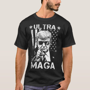 Funny Ultra Maga Amerikaanse vlag Ultra-Maga T-shirt