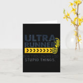 Funny Ultra Running Saying Trail Runner Endurance  Kaart (Gele Bloem)