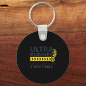 Funny Ultra Running Saying Trail Runner Endurance  Sleutelhanger (Voorkant)