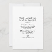 Funny Ultrasound Blue Baby shower dank u Kaart (Achterkant)