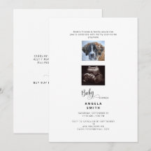 Funny Ultrasound & Dog Photo Baby shower