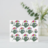 Funny Umbrella Fish Briefkaart (Staand voorkant)