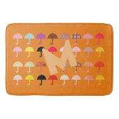 Funny Umbrellas voegt Monogram Patroon toe Badmat (Voorkant)