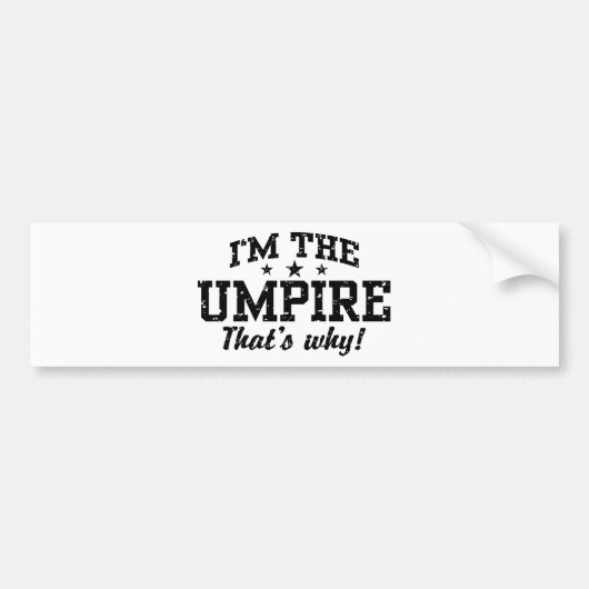 Funny Umpire Bumpersticker (Voorkant)