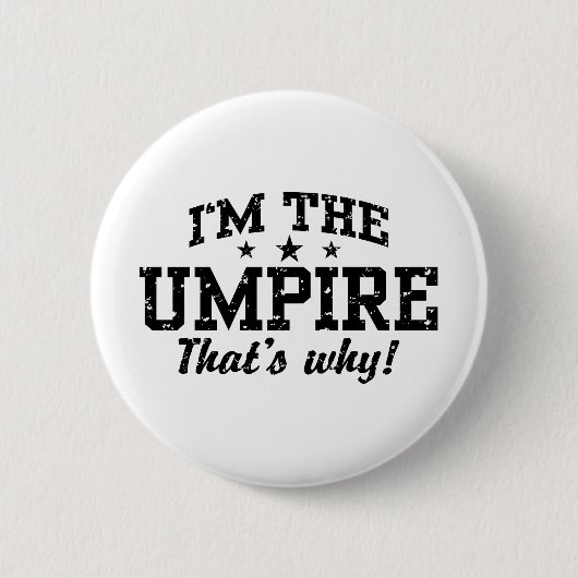 Funny Umpire Ronde Button 5,7 Cm (Voorkant)