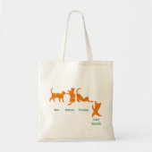 Funny un deux trois cat sank tote bag (Voorkant)