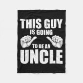 Funny Uncle Design For Uncle Men First Time Uncle Fleece Deken (Voorkant)
