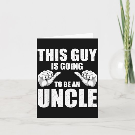 Funny Uncle Design For Uncle Men First Time Uncle Kaart (Voorkant)