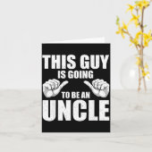 Funny Uncle Design For Uncle Men First Time Uncle Kaart (Gele Bloem)