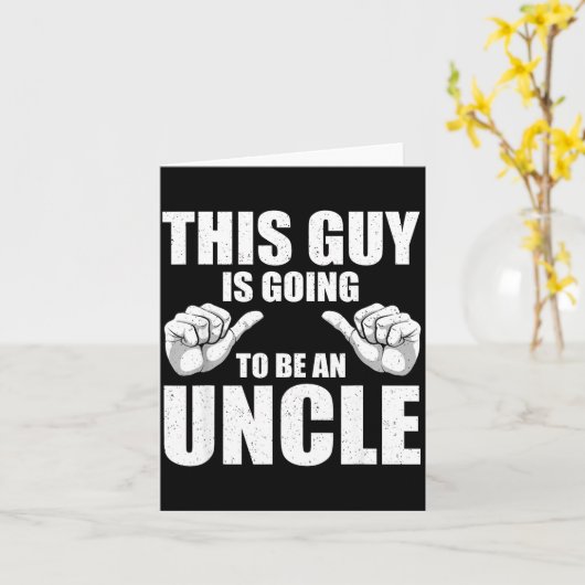 Funny Uncle Design For Uncle Men First Time Uncle Kaart (Gele Bloem)
