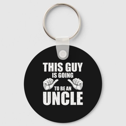 Funny Uncle Design For Uncle Men First Time Uncle Sleutelhanger (Voorkant)