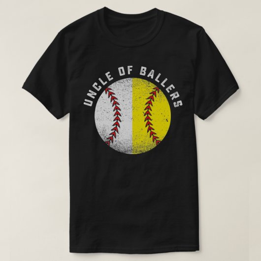 Funny Uncle Gift From Nephew Niece Baseball Softba T-shirt (Design voorkant)