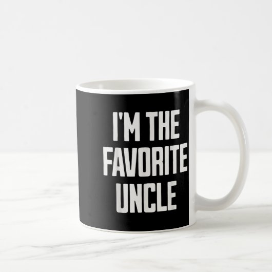 Funny Uncle I'm The Favorite Uncle Funny Sarcastic Koffiemok (Rechts)