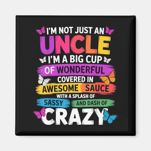 Funny Uncle Quote Sy Cool Uncle Men  Magneet (Voorkant)