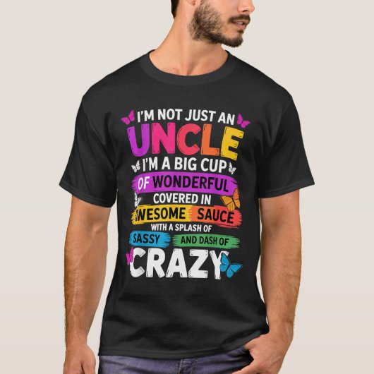 Funny Uncle Quote Sy Cool Uncle Men  T-shirt (Voorkant)