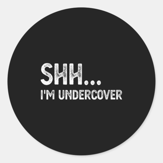 Funny Undercover Cop Easy Costume Lice  Ronde Sticker (Voorkant)