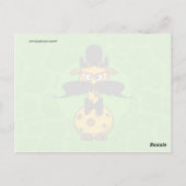 Funny Undercover Giraffe in Mustache Disguise Briefkaart (Achterkant)