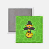 Funny Undercover Giraffe in Mustache Disguise Magneet (Voorkant / Achterkant)