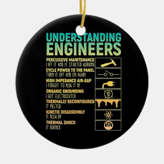 Funny Understanding Engineer Definition grappig Keramisch Ornament (Voorkant)
