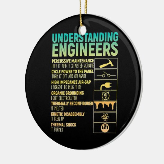 Funny Understanding Engineer Definition grappig Keramisch Ornament (Links)