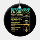 Funny Understanding Engineer Definition grappig Keramisch Ornament (Achterkant)