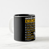 Funny Understanding Engineers Tweekleurige Koffiemok (Voorkant links)