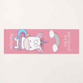 Funny Unicorn, aangepaste naam, tekst en kleur, jo Yogamat (Voorkant (horizontaal))