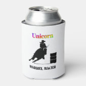 Funny Unicorn Barrel Racer Blikjeskoeler (Blikje Voorkant)