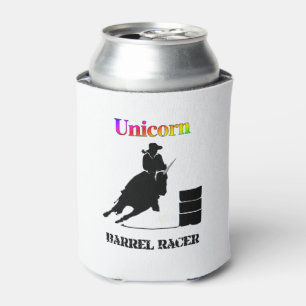 Funny Unicorn Barrel Racer Blikjeskoeler