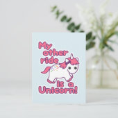 Funny Unicorn Briefkaart (Staand voorkant)