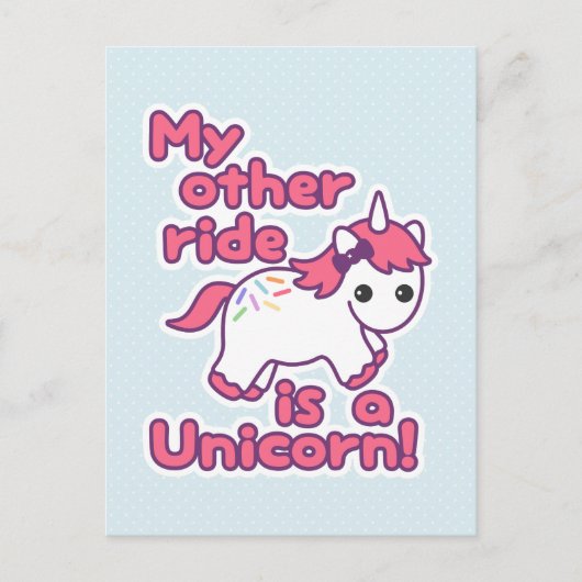 Funny Unicorn Briefkaart (Voorkant)