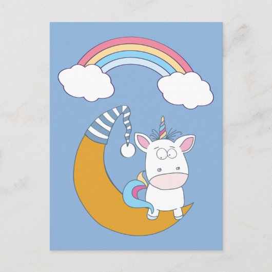Funny Unicorn briefkaart (Voorkant)