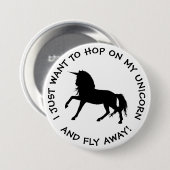 Funny Unicorn Button (Voorkant /achterkant)