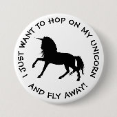 Funny Unicorn Button (Voorkant)