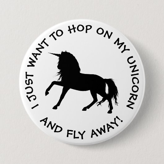 Funny Unicorn Button (Voorkant)