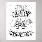 Funny Unicorn Coloring Poster (Voorkant)