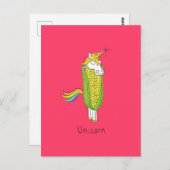 Funny Unicorn Cute Kinder Cartoon Briefkaart (Voorkant / Achterkant)