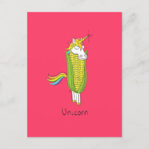 Funny Unicorn Cute Kinder Cartoon Briefkaart