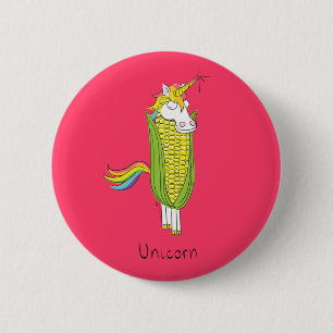 Funny Unicorn Cute Kinder Cartoon Ronde Button 5,7 Cm