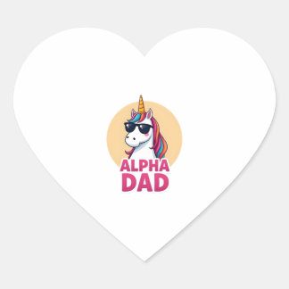 Funny Unicorn Dad Laufey Men Father's Day Christma Hart Sticker