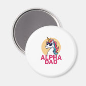 Funny Unicorn Dad Laufey Men Father's Day Christma Magneet (Voorkant / Achterkant)