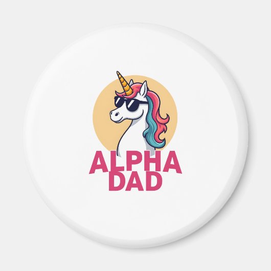 Funny Unicorn Dad Laufey Men Father's Day Christma Magneet (Voorkant)