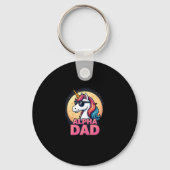 Funny Unicorn Dad Laufey Men Father's Day Christma Sleutelhanger (Voorkant)