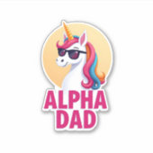 Funny Unicorn Dad Laufey Men Father's Day Christma Sticker (Voorkant)