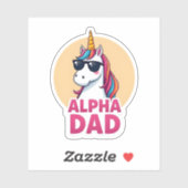 Funny Unicorn Dad Laufey Men Father's Day Christma Sticker (Vel)
