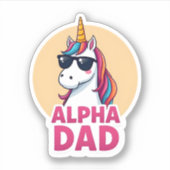 Funny Unicorn Dad Laufey Men Father's Day Christma Sticker (Voorkant)